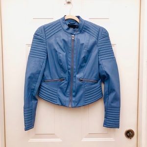Asos moto jacket in blue🦋